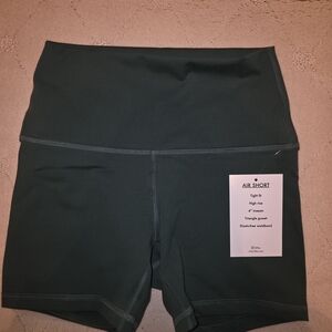 Fleo High Waist Dark Green Shorts